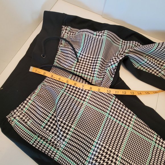 Champion Womens Plaid Elastic Draw Waist Joggers Size M Blk/Green Pockets - Picture 7 of 12